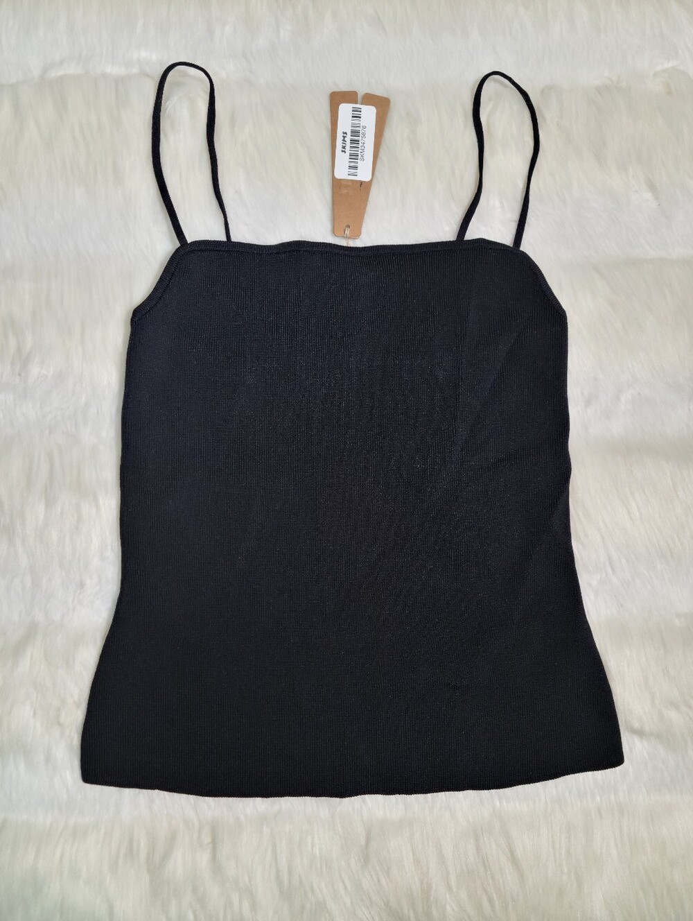 SKIMS Refined Knit Cami Black Obsidian Women Small NEW